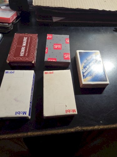 Lot De 5 Jeux De 54 Cartes Publicitaires