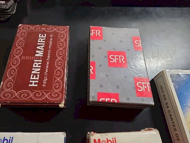 Lot De 5 Jeux De 54 Cartes Publicitaires