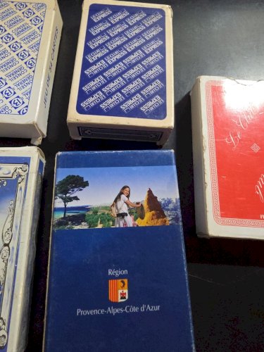 Lot De 5 Jeux De 54 Cartes Publicitaires
