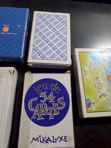 Lot De 5 Jeux De 54 Cartes Publicitaires