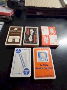 Lot De 5 Jeux De Cartes Anciens . Tbe Ou Neufs