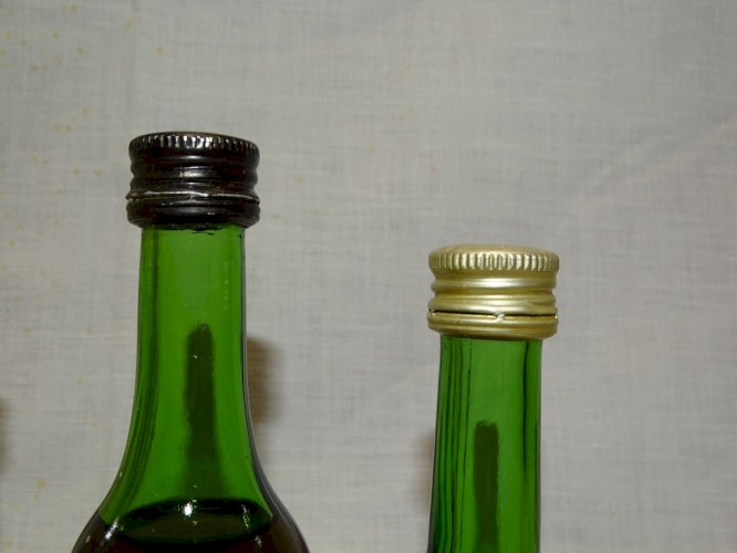 - LOT DE 5 MIGNONNETTES COGNAC ANCIENNES MONNET FRAPIN AUGIER CASTILLON