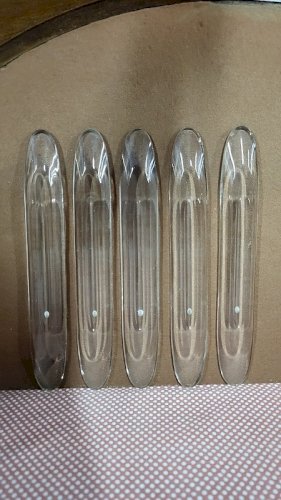 LOT DE 5 PAMPILLES DE LUSTRE EN VERRE