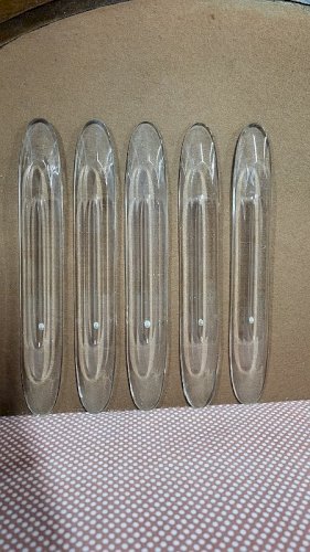 LOT DE 5 PAMPILLES DE LUSTRE EN VERRE