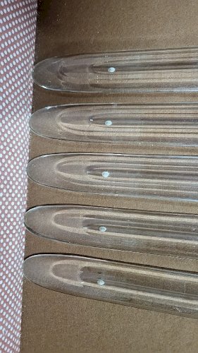 LOT DE 5 PAMPILLES DE LUSTRE EN VERRE