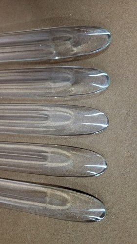 LOT DE 5 PAMPILLES DE LUSTRE EN VERRE