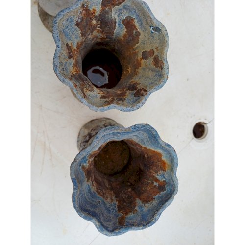 Lot de 5 Vases en Fonte 1900 de Charleville - Mézières
