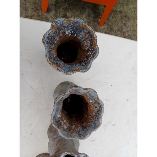 Lot de 5 Vases en Fonte 1900 de Charleville - Mézières