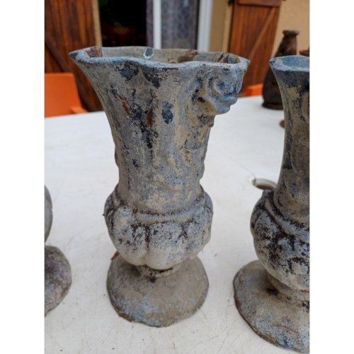 Lot de 5 Vases en Fonte 1900 de Charleville - Mézières