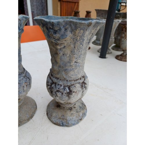 Lot de 5 Vases en Fonte 1900 de Charleville - Mézières