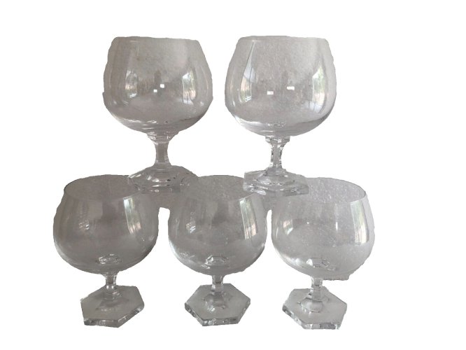 Lot de 5 verres à cognac digestif - Cristalleries Royales de Champagne cristal