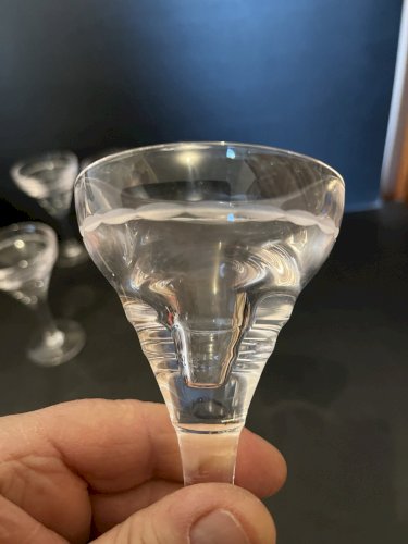 lot de 5 verres à pied de bistrot ancien café vintage décoration collection