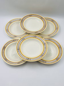 Set of 6 BFK deep plates