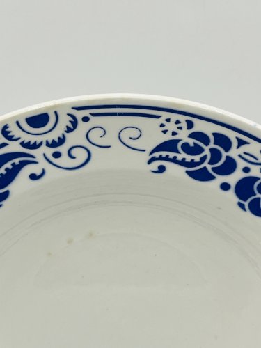 Lot de 6 assiettes creuses Boch Cachemire bleu