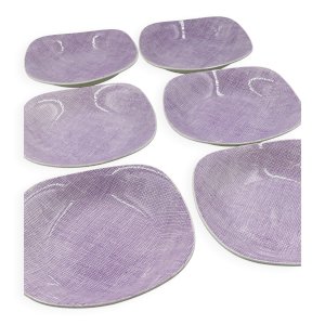 Set of 6 Boch La Louvière Soup Plates Model Séduction 1962 – Vintage