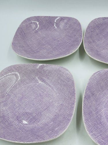 Lot de 6 assiettes creuses Boch La Louvière Modèle Séduction 1962 – Vintag