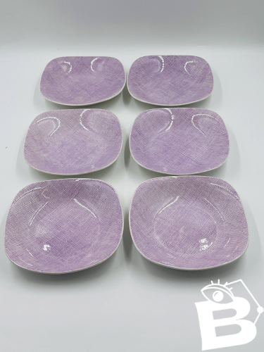 Lot de 6 assiettes creuses Boch La Louvière Modèle Séduction 1962 – Vintag