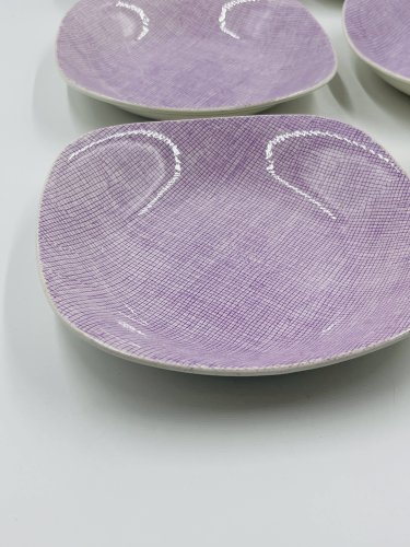 Lot de 6 assiettes creuses Boch La Louvière Modèle Séduction 1962 – Vintag