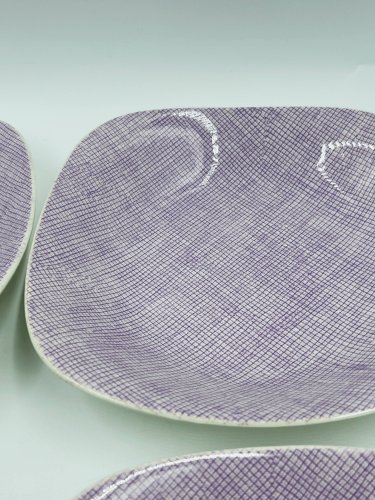 Lot de 6 assiettes creuses Boch La Louvière Modèle Séduction 1962 – Vintag