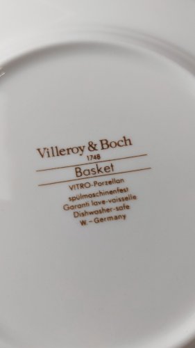 Lot de 6 assiettes creuses, décor Basket, en céramique de Villeroy & Boch ^