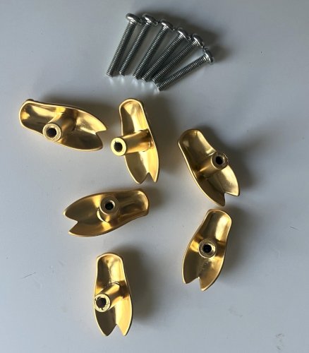 lot de 6 boutons de tiroir porte en forme de cigale metal dore