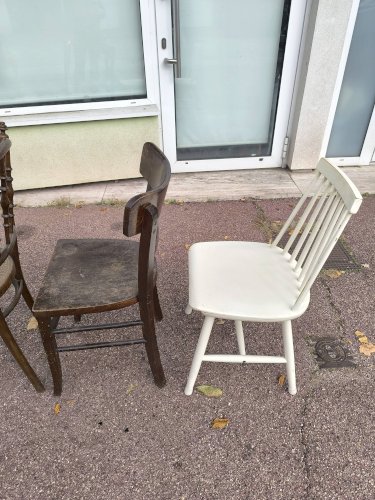 lot de 6 chaises bistrot dépareillées Vintage - Bois