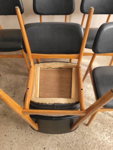 Lot de 6 chaises vintage Stella style scandinave