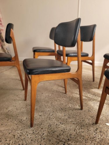Lot de 6 chaises vintage Stella style scandinave