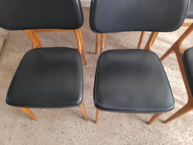 Lot de 6 chaises vintage Stella style scandinave