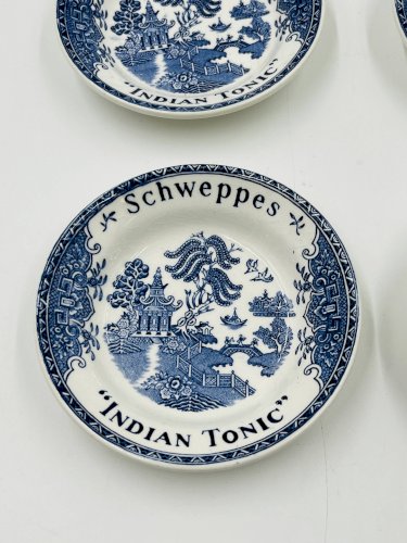 Lot de 6 coupelles publicitaires Schweppes Gien
