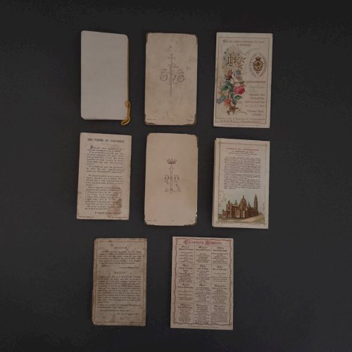 Lot de 6 images pieuses en couleur fin XIXe début XXe M3733