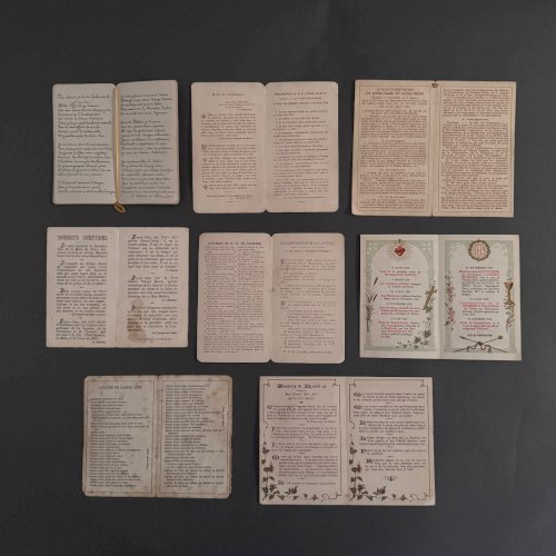 Lot de 6 images pieuses en couleur fin XIXe début XXe M3733