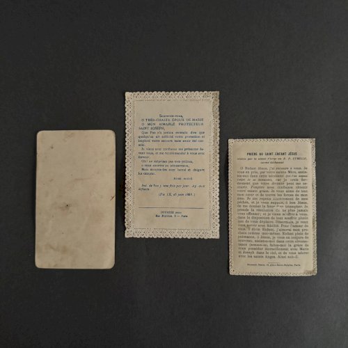 Lot de 6 images pieuses ou canivets XIXe A5780