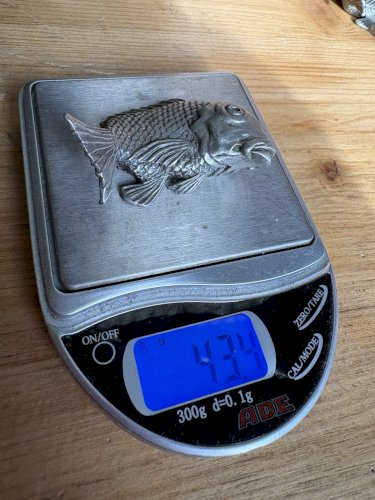 Lot de 6 repose-couteaux poissons Selangor Pewter – étain sculpté vintage