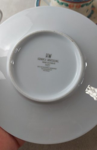 Lot de 6 tasses + 6 sous tasses, en céramique, Heinrich Winterling