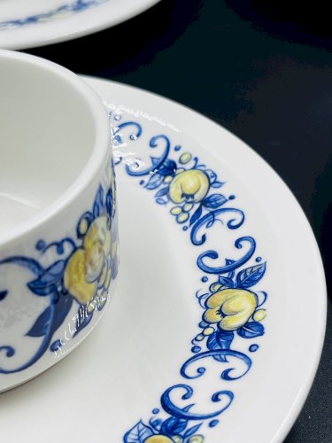Lot de 6 tasses à expresso et 6 sous-tasses Villeroy & Boch – Modèle Cadiz