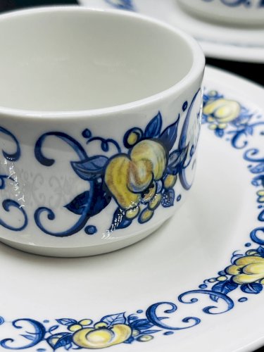 Lot de 6 tasses à expresso et 6 sous-tasses Villeroy & Boch – Modèle Cadiz