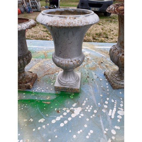 Lot de 6 Vases Médicis en Fonte de Charleville - Mézières 1900