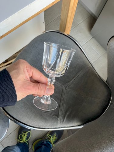 lot de 6 verres a vin blanc Cristal d'Arques modele Auteuil