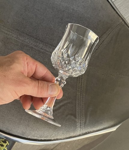 lot de 6 verres à vin blanc Cristal d'Arques modele Longchamp occasion