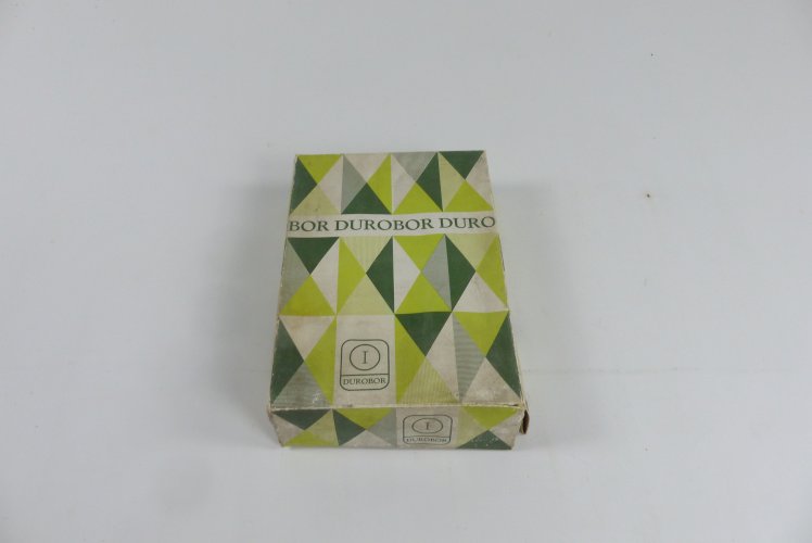 Lot de 6 verres sérigraphiés Durobor vers 1950.