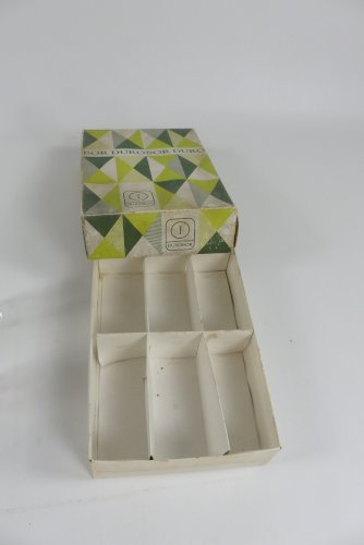 Lot de 6 verres sérigraphiés Durobor vers 1950.