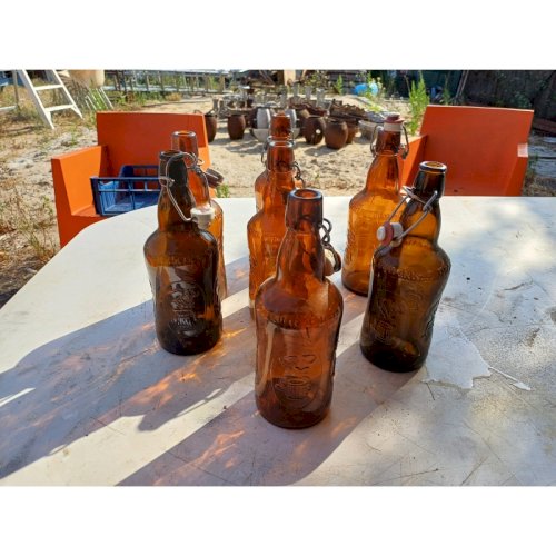 Lot de 7 Bouteilles de Bieres dAlsace Fischel