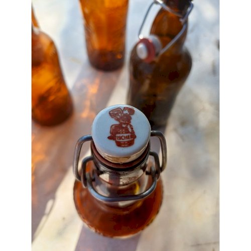 Lot de 7 Bouteilles de Bieres dAlsace Fischel