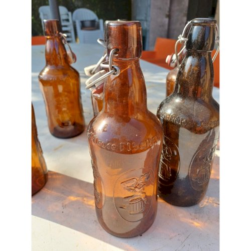 Lot de 7 Bouteilles de Bieres dAlsace Fischel