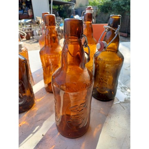 Lot de 7 Bouteilles de Bieres dAlsace Fischel