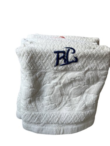 Lot de 8 ANCIENNES SERVIETTES de TOILETTE EPONGE avec MONOGRAMME 1900