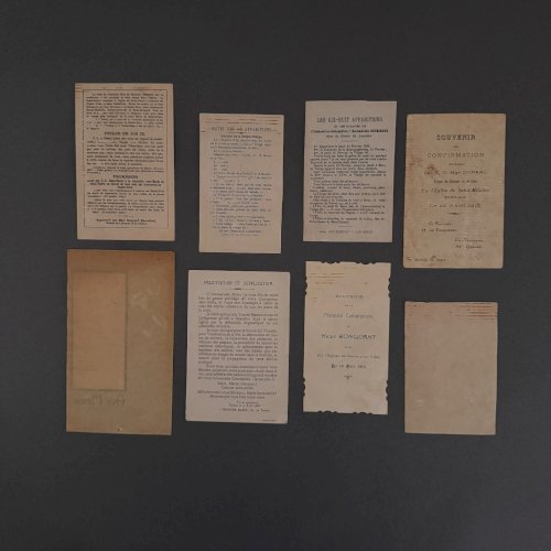 Lot de 8 images pieuses en couleur A5798