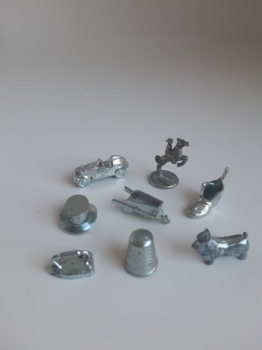 Lot de 8 pions métal Monopoly de luxe 