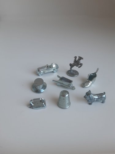 Lot de 8 pions métal Monopoly de luxe 